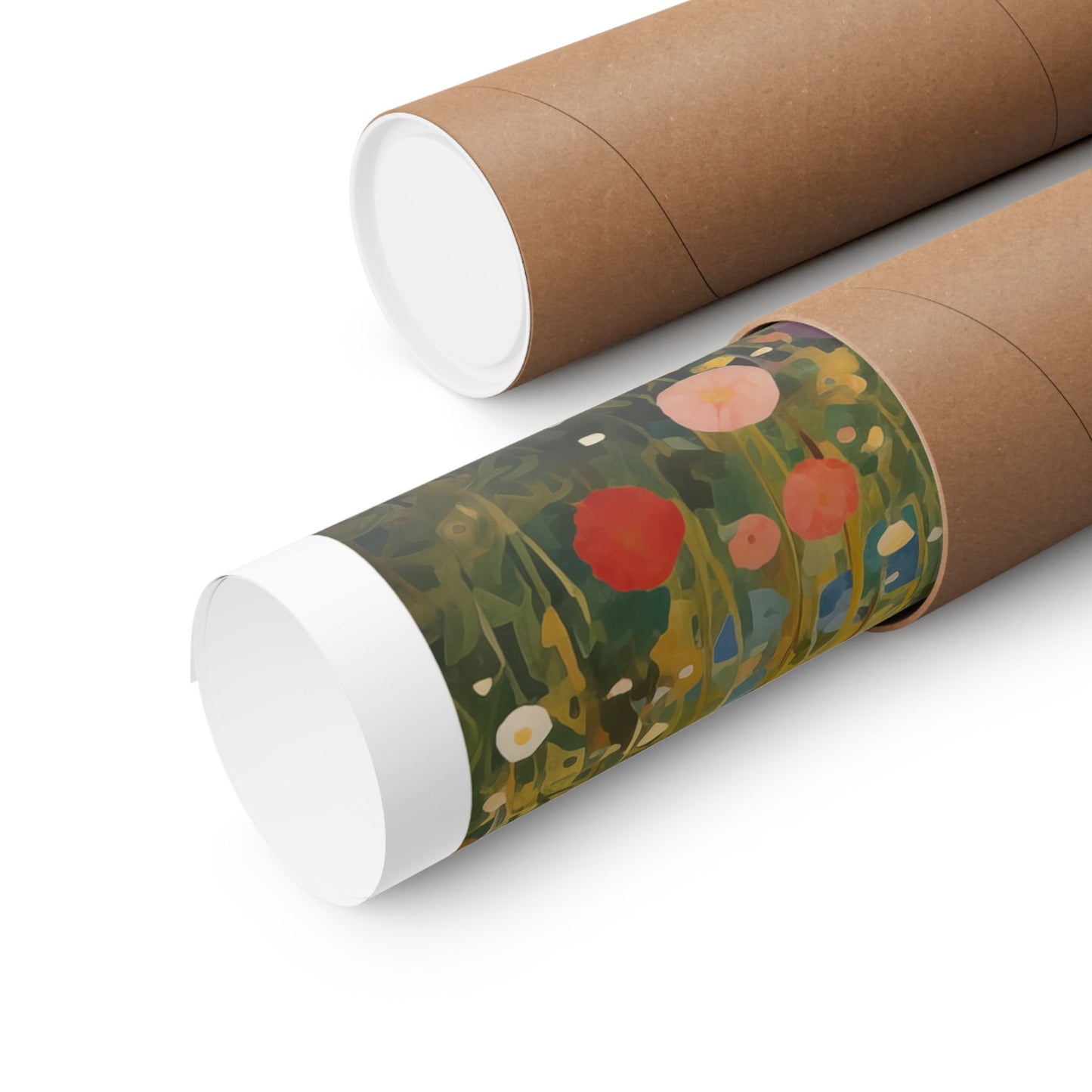 Gustav Klimt Garden Cat Poster | Black Cat Floral Art Print