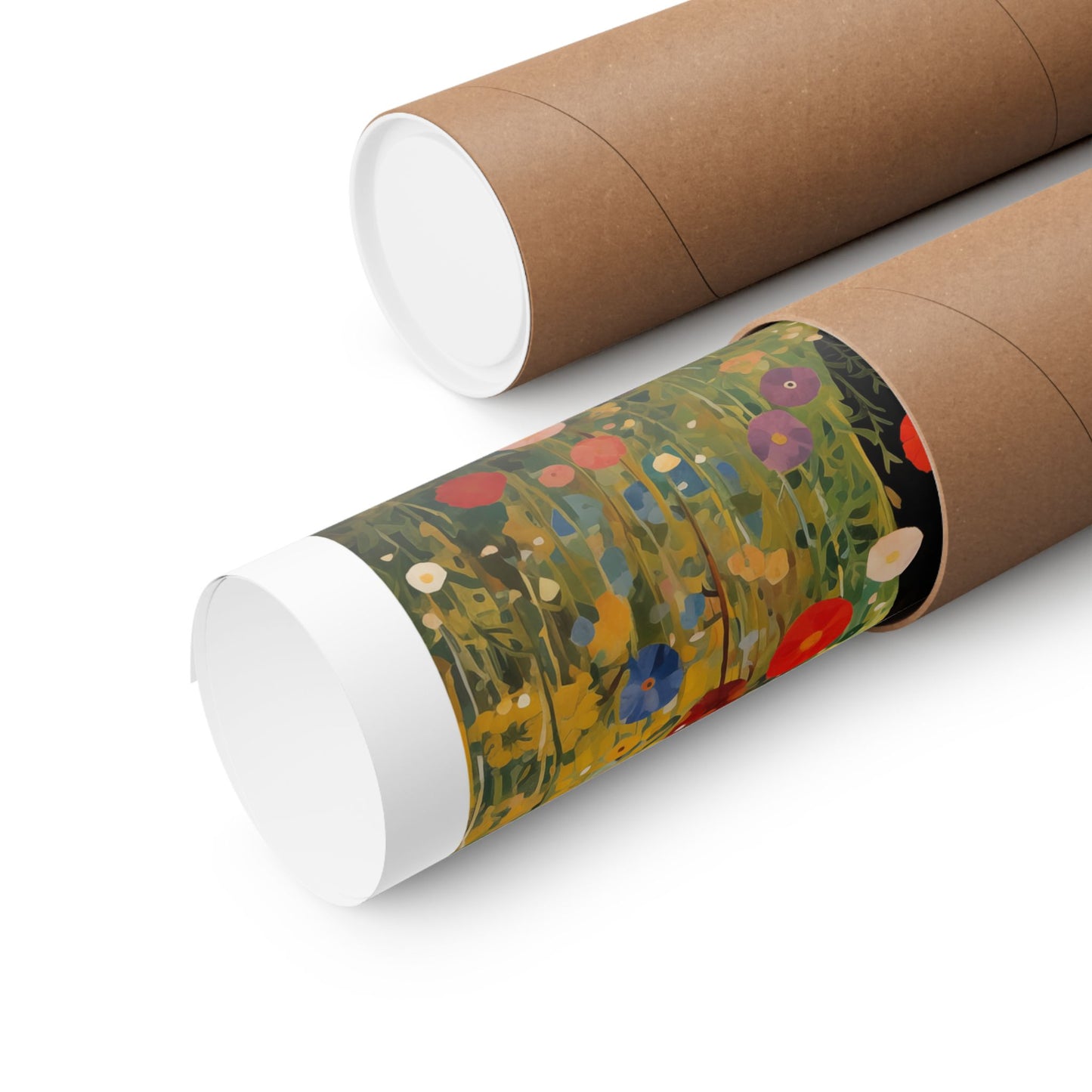 Gustav Klimt Garden Cat Poster | Black Cat Floral Art Print