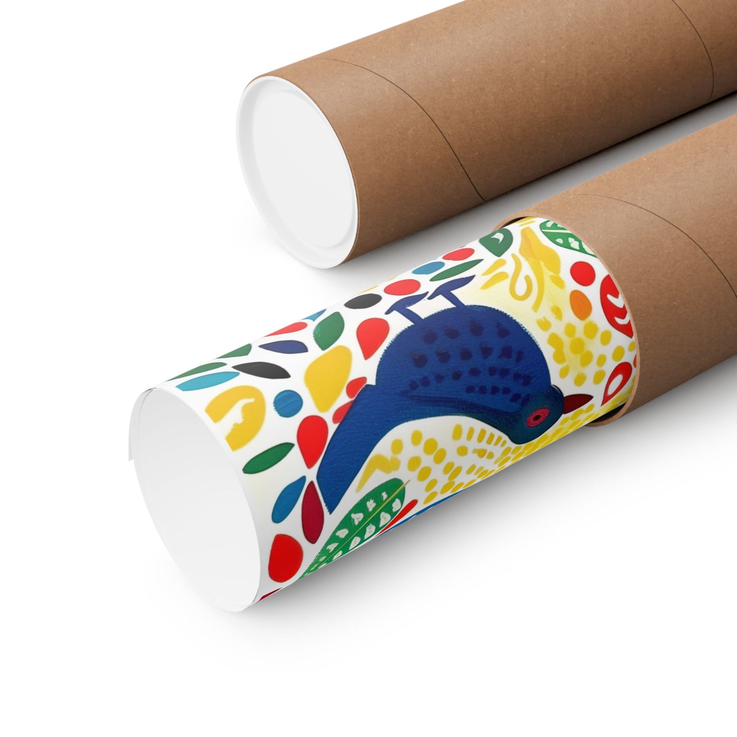 Gond Folk Art Poster | Colorful Tree with Birds and Flowers Print