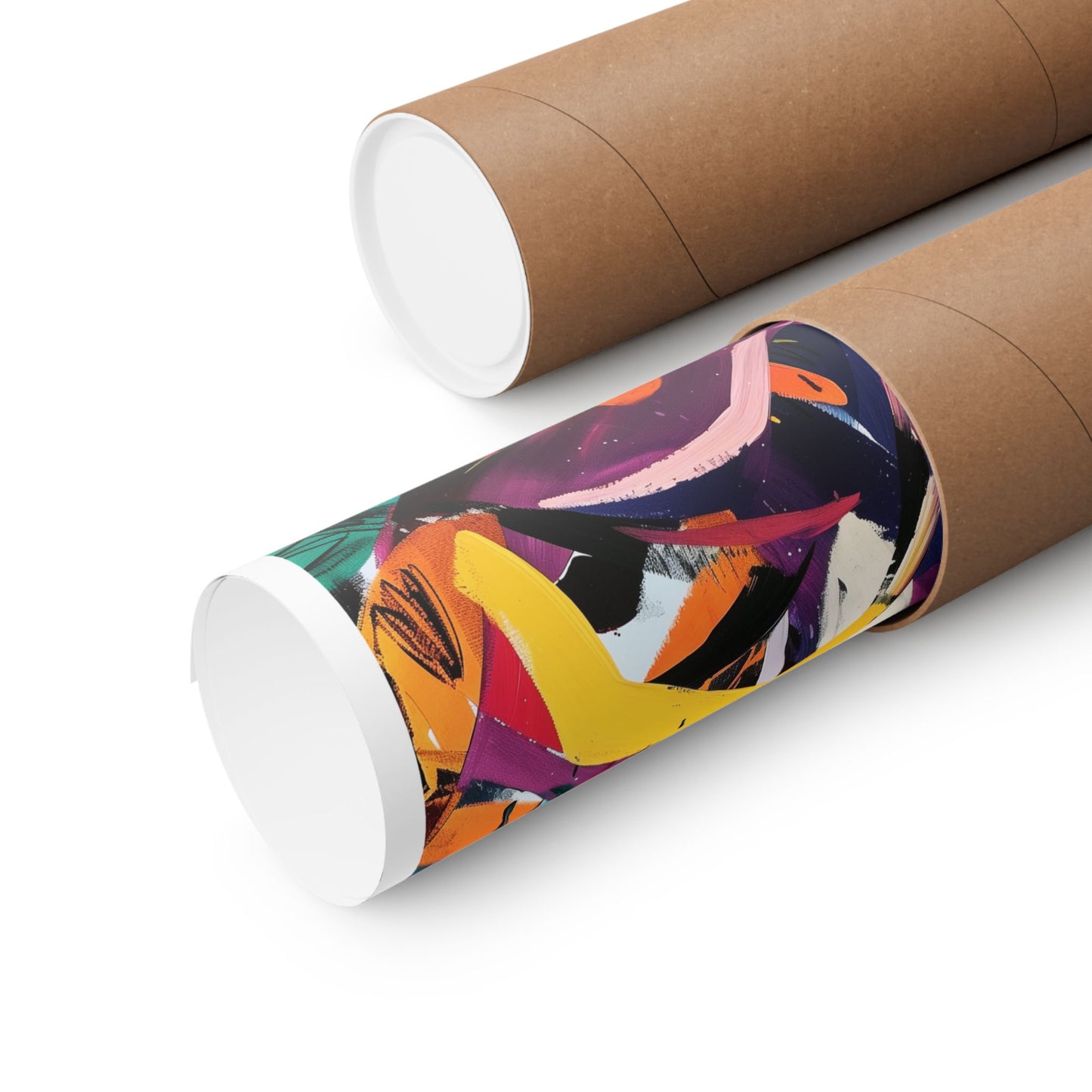 Dynamic Brushstroke Abstract Poster | Expressionist Color Splash Wall Art
