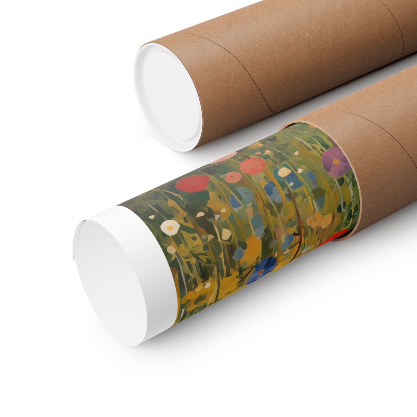 Gustav Klimt Garden Cat Poster | Black Cat Floral Art Print
