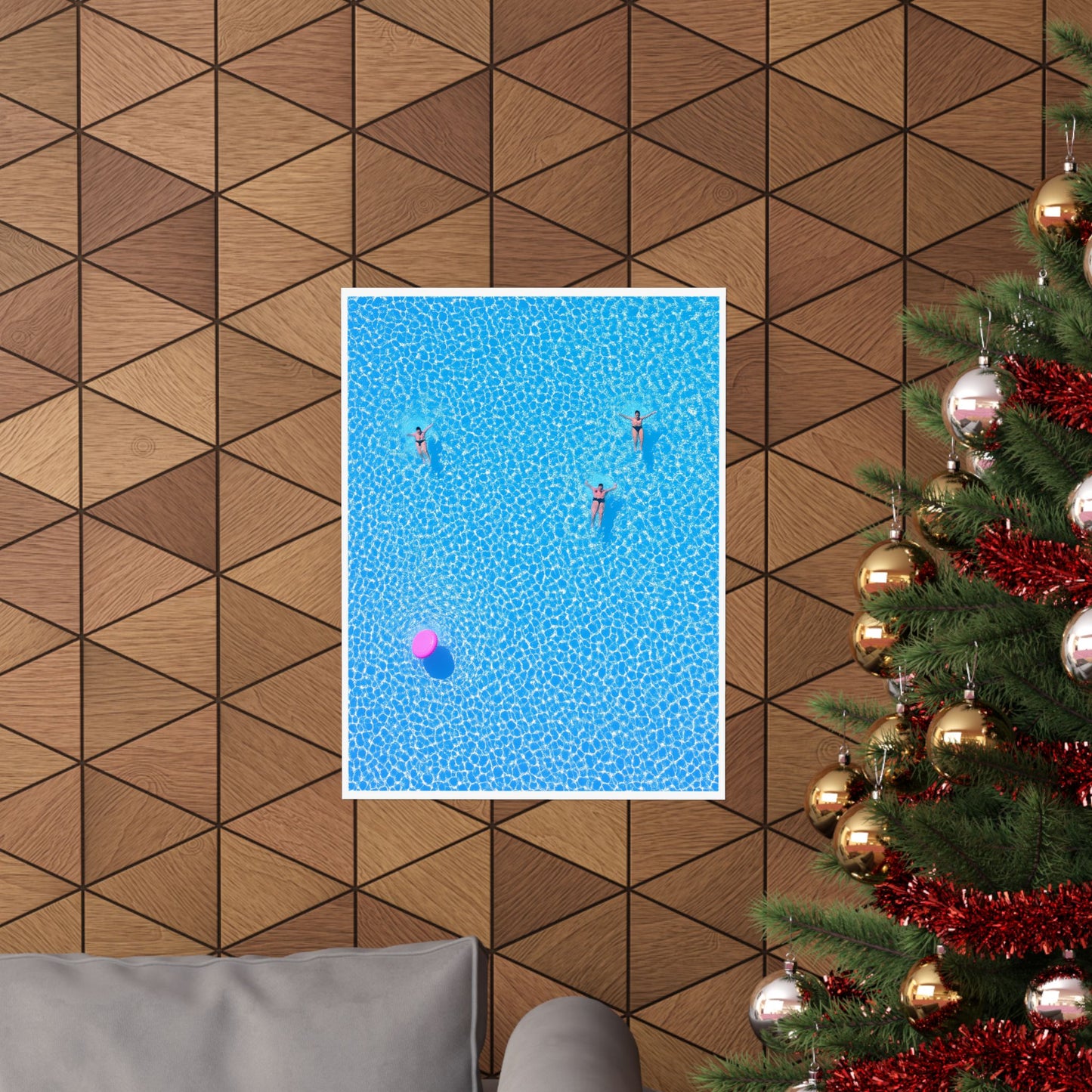 Minimalist Poolside Poster | Summer Vibes Tropical Wall Art Print