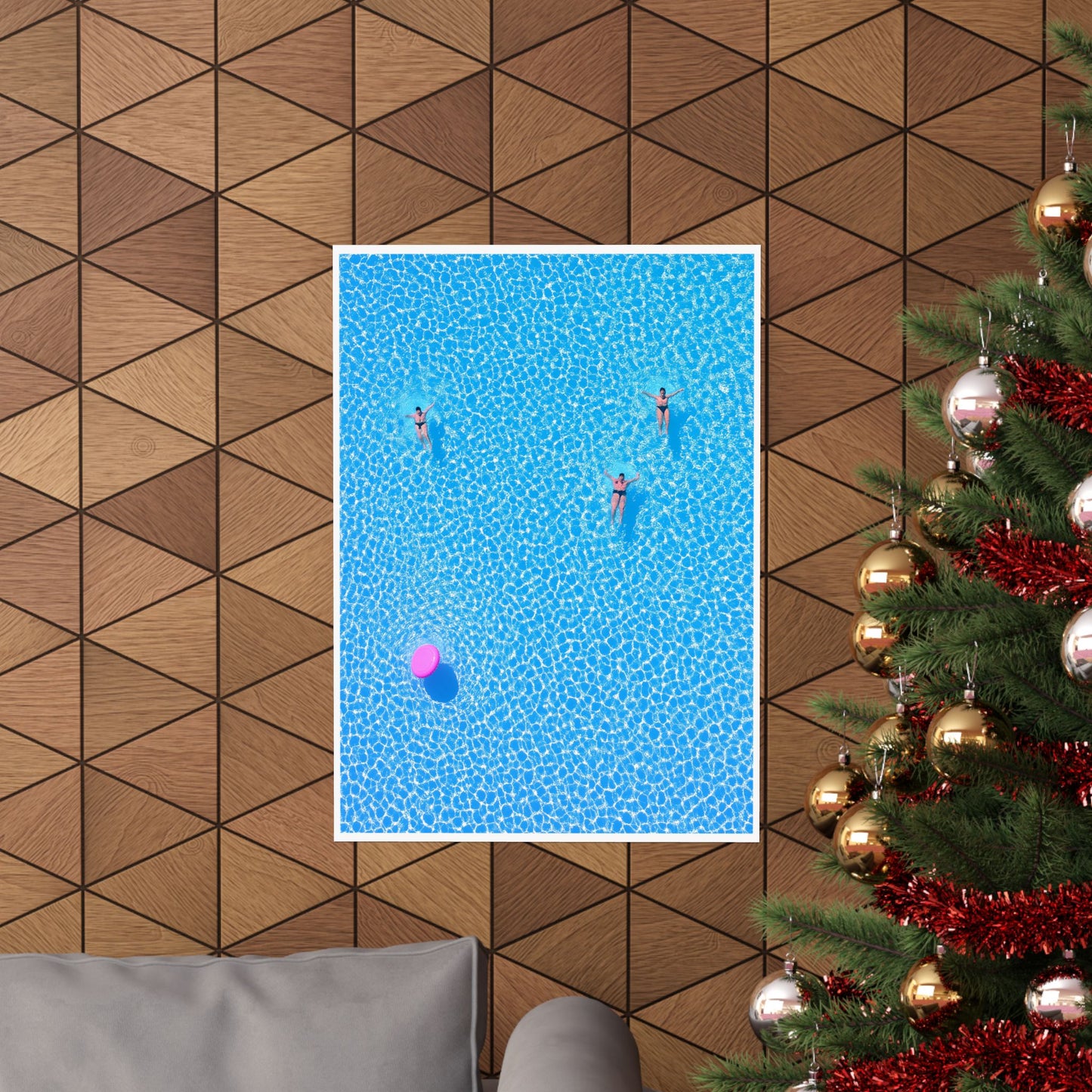 Minimalist Poolside Poster | Summer Vibes Tropical Wall Art Print