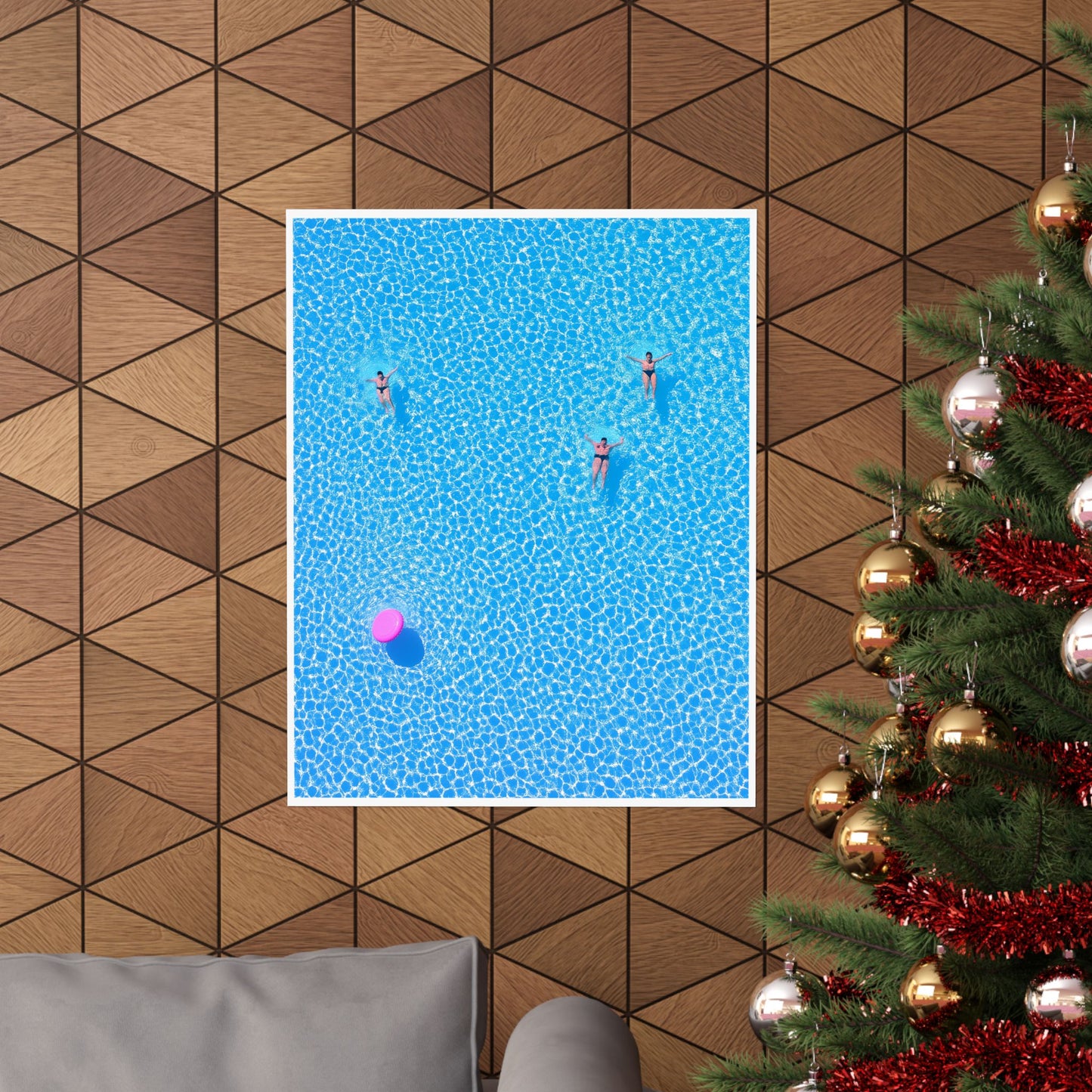Minimalist Poolside Poster | Summer Vibes Tropical Wall Art Print