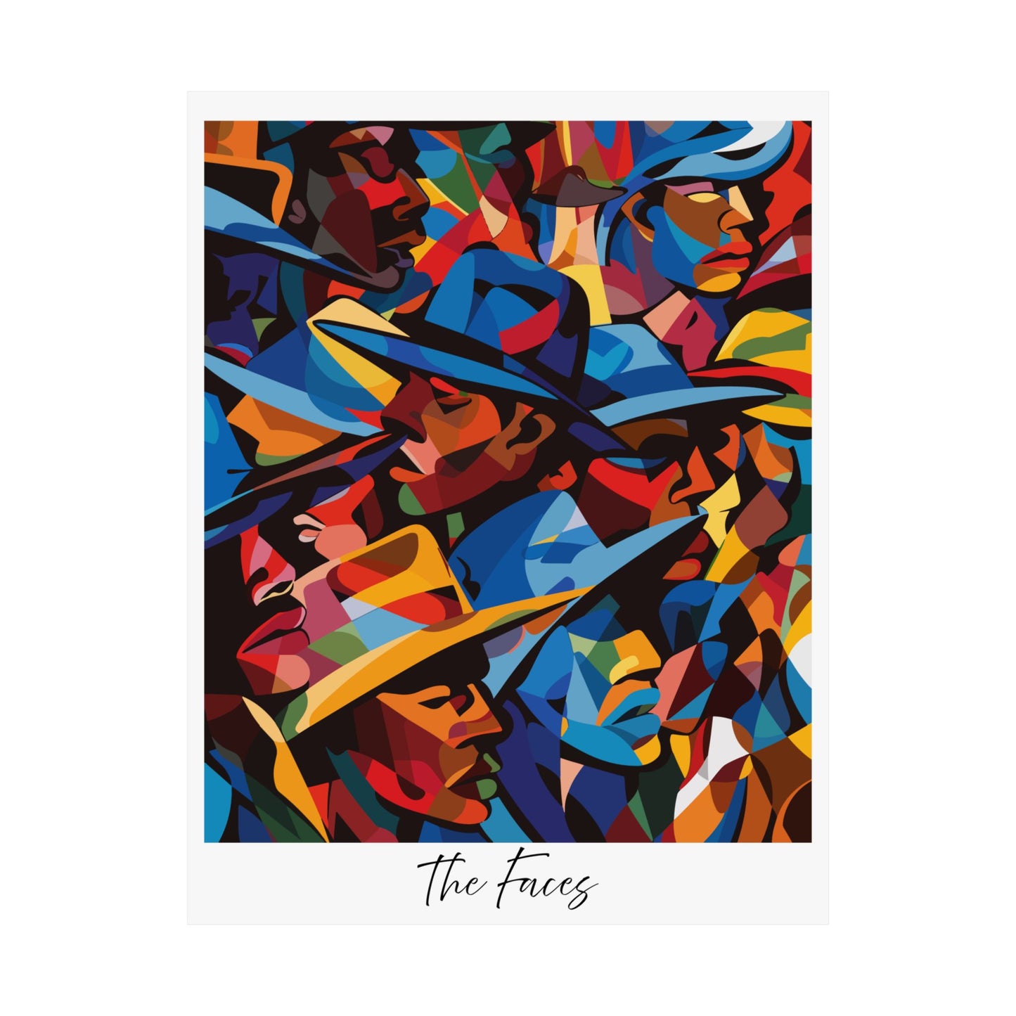Abstract Faces Poster | African American Men in Cubist Style Wall Art