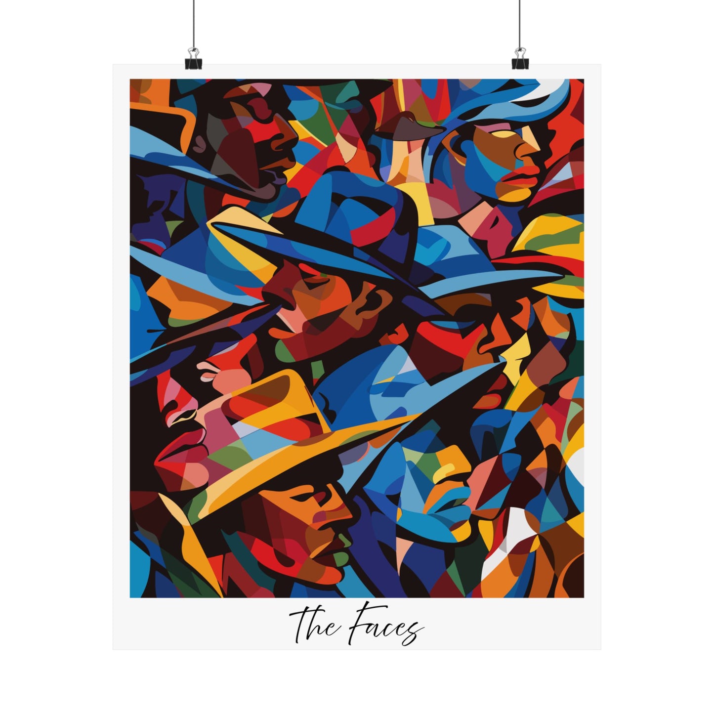 Abstract Faces Poster | African American Men in Cubist Style Wall Art