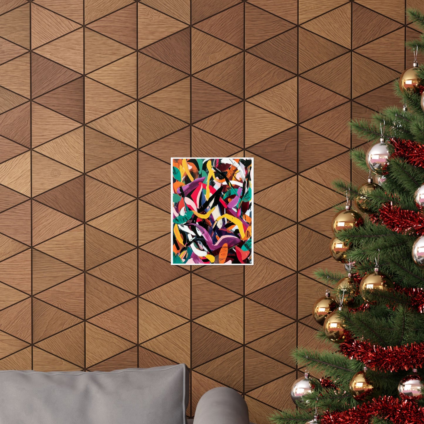 Dynamic Brushstroke Abstract Poster | Expressionist Color Splash Wall Art