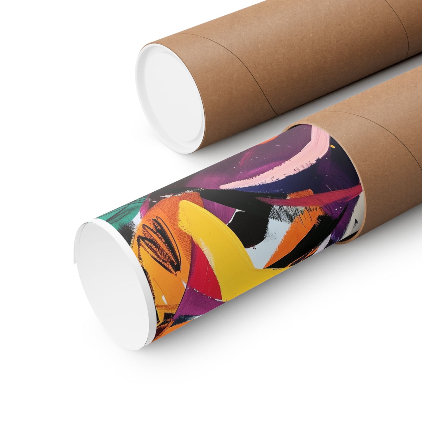 Dynamic Brushstroke Abstract Poster | Expressionist Color Splash Wall Art