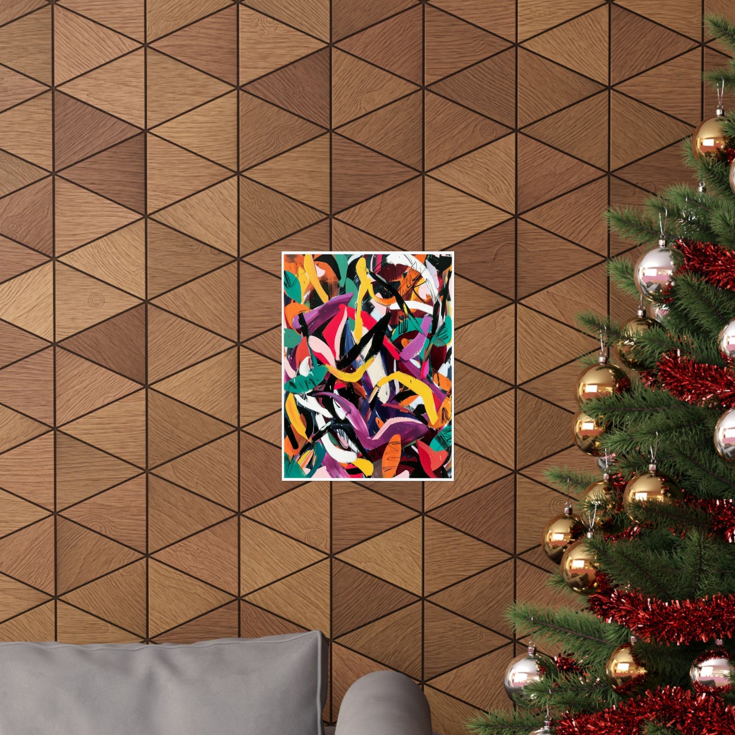 Dynamic Brushstroke Abstract Poster | Expressionist Color Splash Wall Art