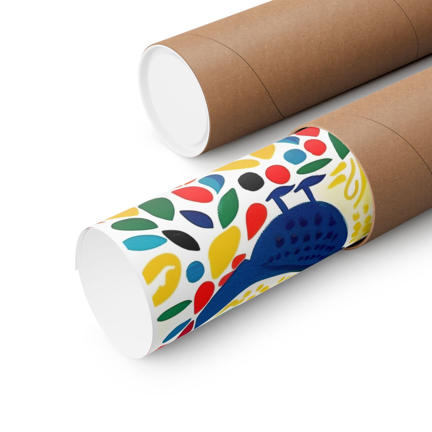 Gond Folk Art Poster | Colorful Tree with Birds and Flowers Print