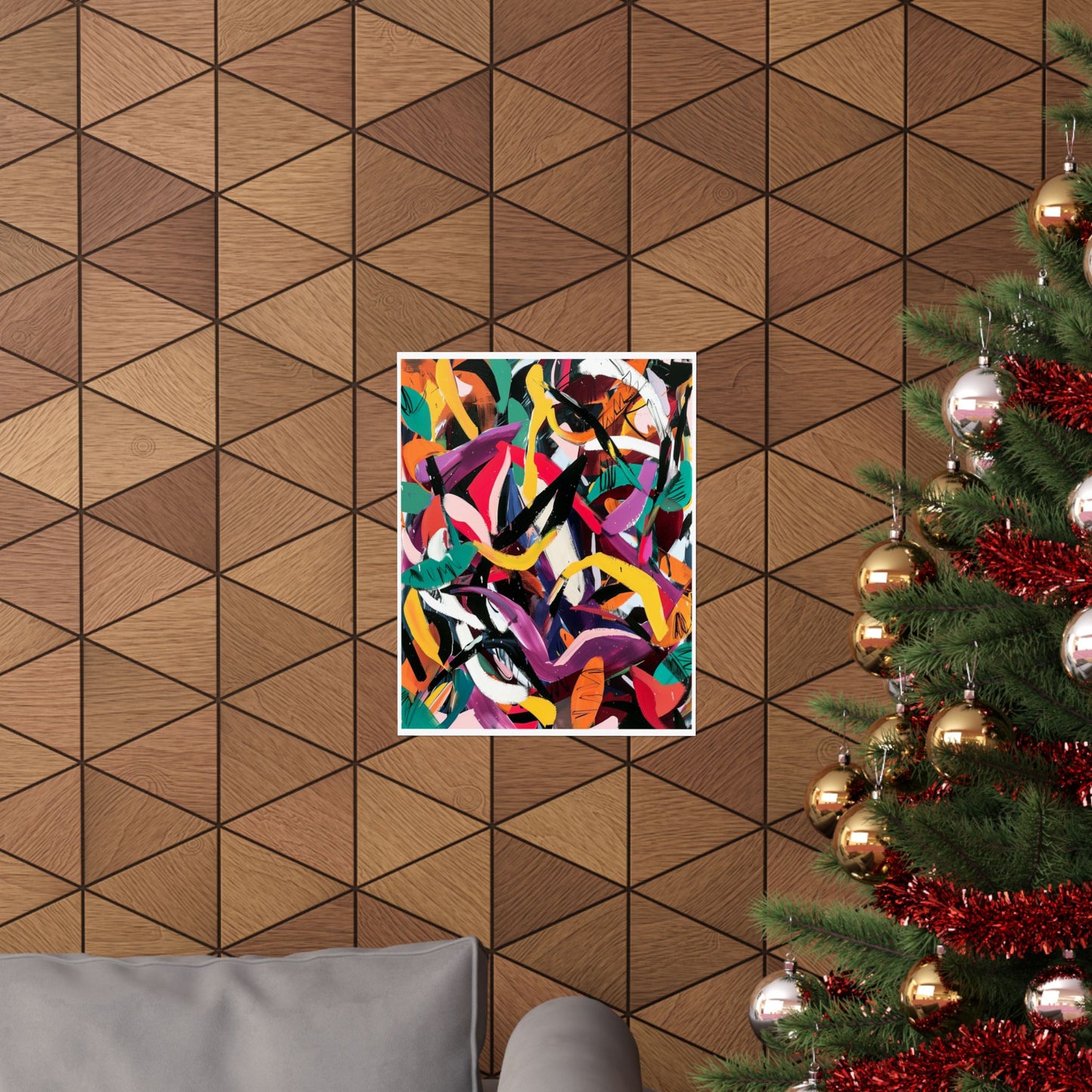 Dynamic Brushstroke Abstract Poster | Expressionist Color Splash Wall Art