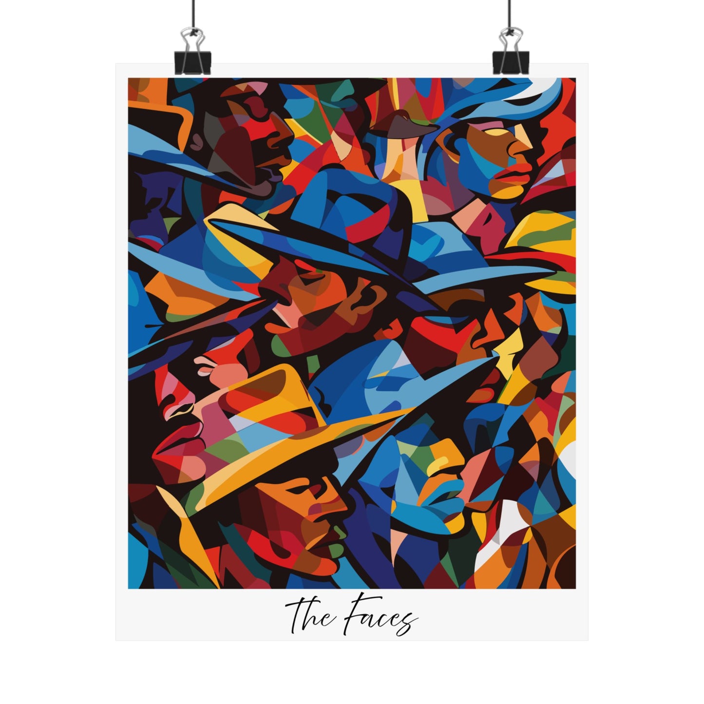 Abstract Faces Poster | African American Men in Cubist Style Wall Art