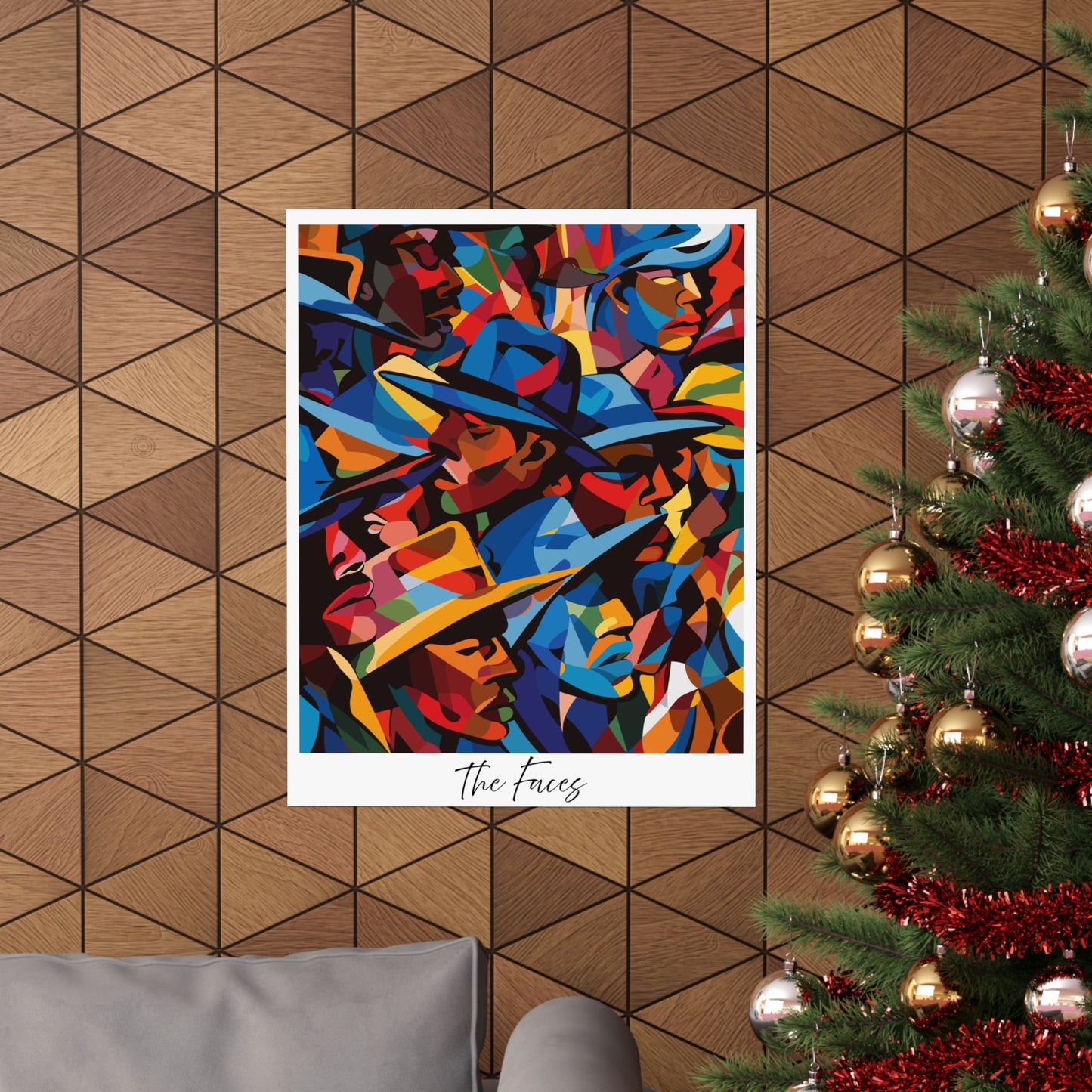 Abstract Faces Poster | African American Men in Cubist Style Wall Art