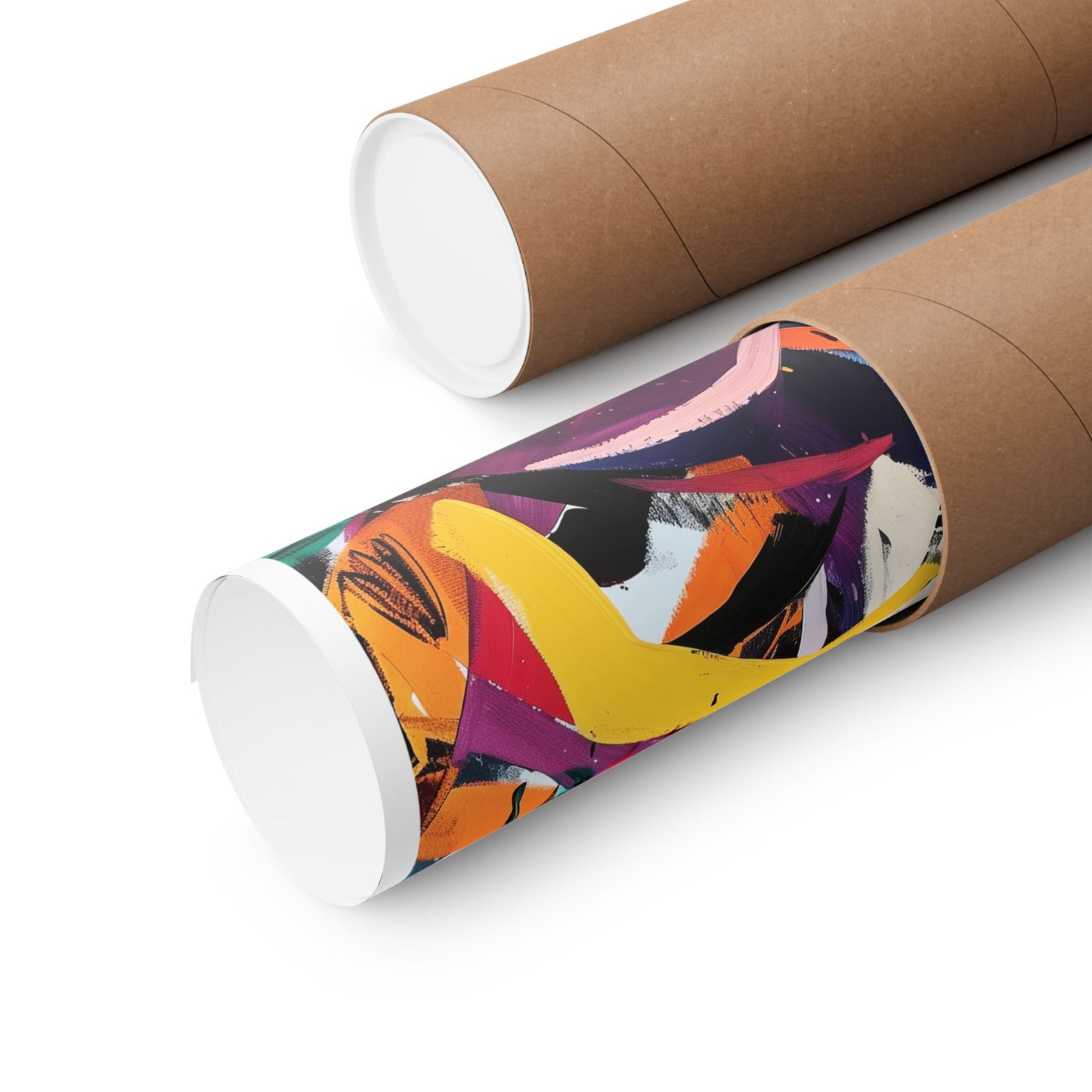 Dynamic Brushstroke Abstract Poster | Expressionist Color Splash Wall Art