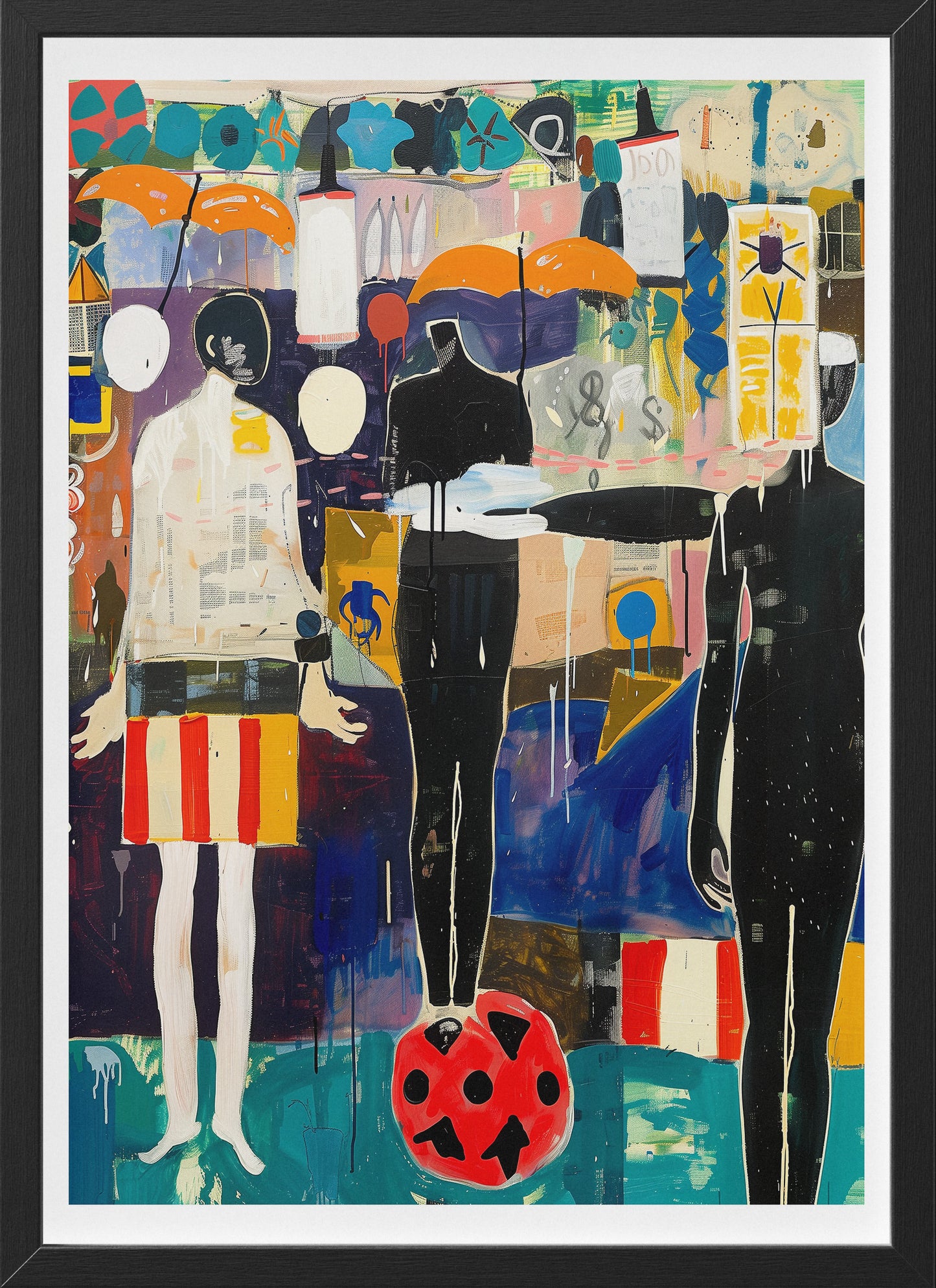 Afrocentric Abstract Expressionism Poster | Contemporary African American Wall Art