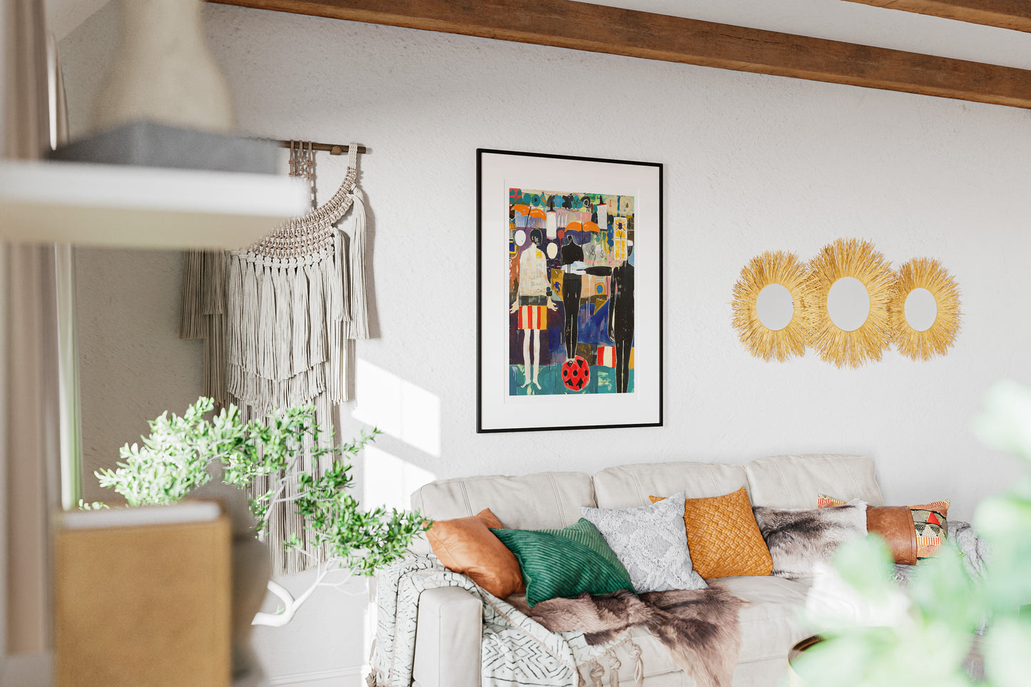 Afrocentric Abstract Expressionism Poster | Contemporary African American Wall Art