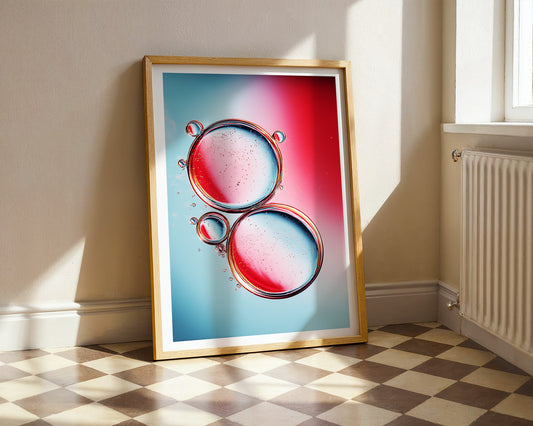 Abstract Bubbles Poster | Minimal Liquid Art Print