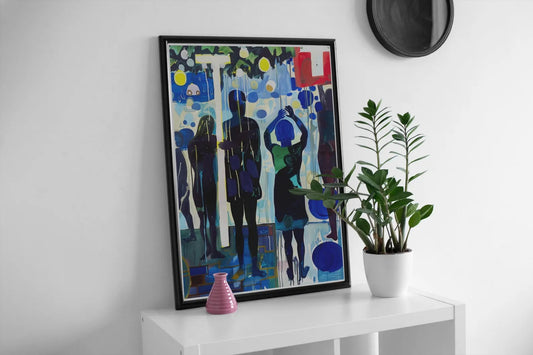 Afro American Woman Poster | Abstract Oil Style Cultural Wall Art