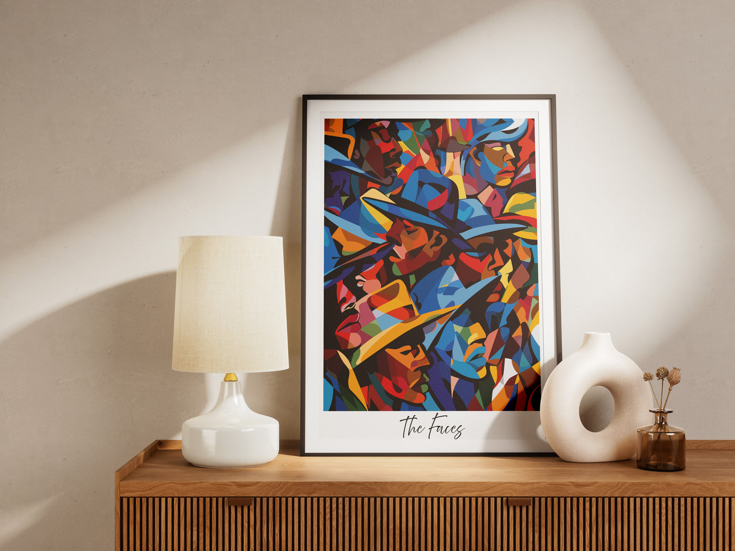 Abstract Faces Poster | African American Men in Cubist Style Wall Art