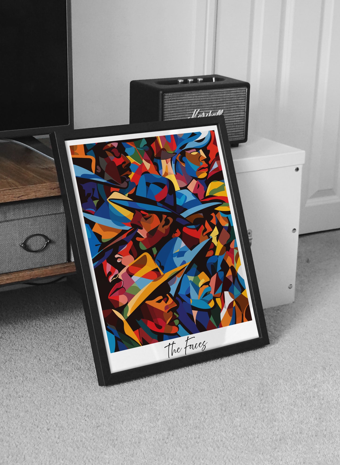Abstract Faces Poster | African American Men in Cubist Style Wall Art