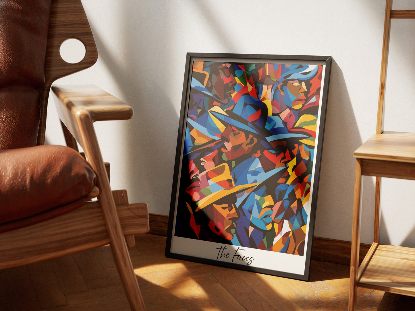 Abstract Faces Poster | African American Men in Cubist Style Wall Art