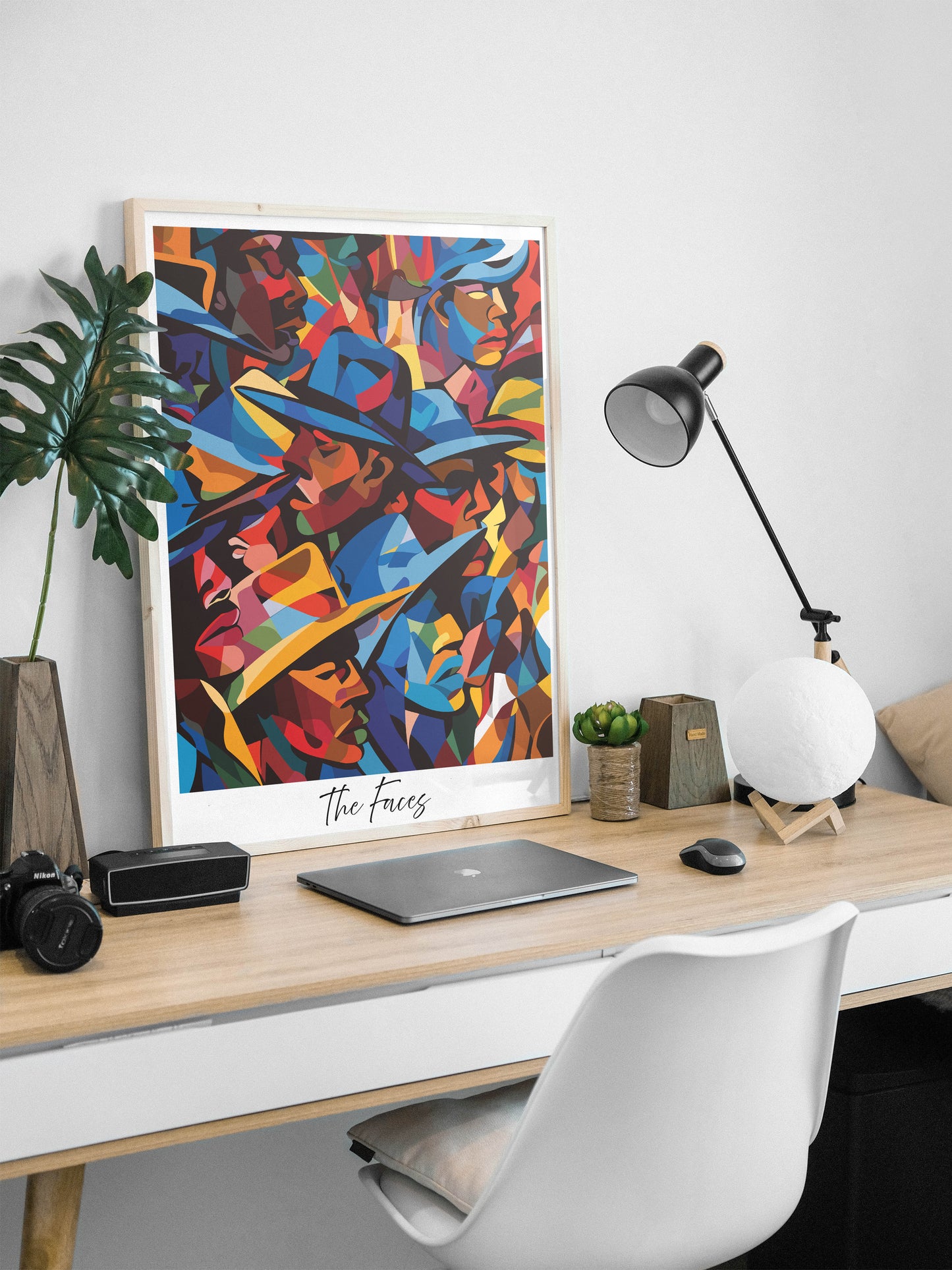 Abstract Faces Poster | African American Men in Cubist Style Wall Art