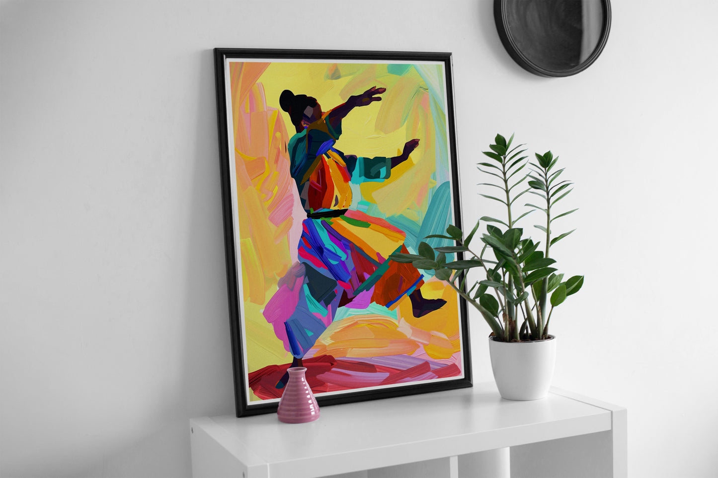 African American Woman Dance Poster | Abstract Expressionist Wall Art
