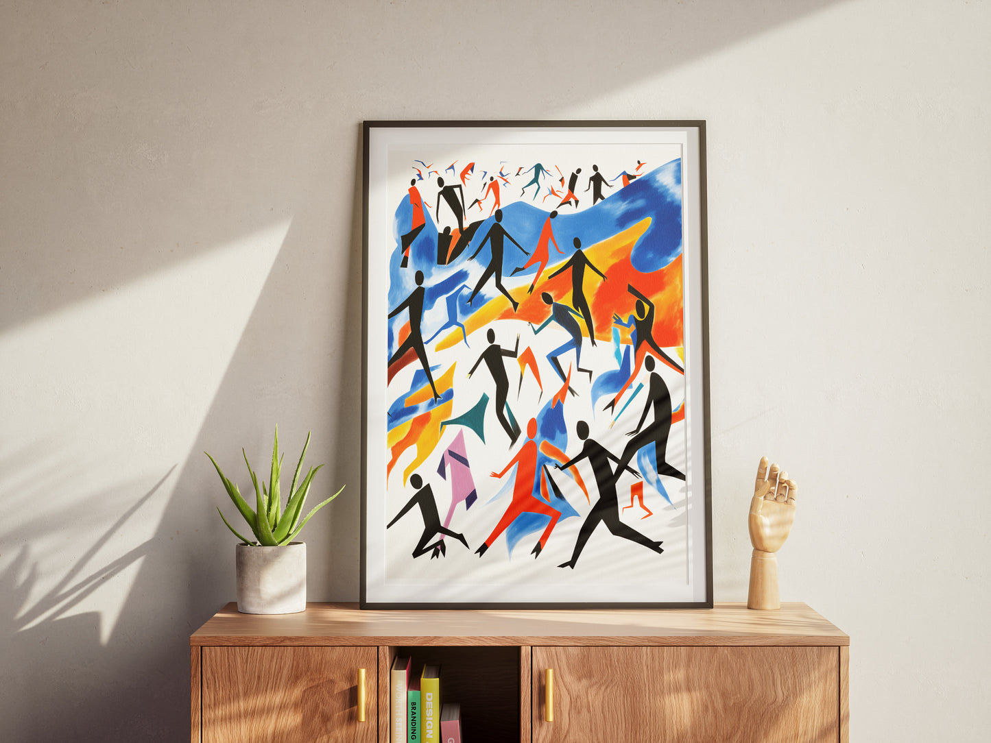 African American Dance Poster | Colorful Abstract Figures Wall Art
