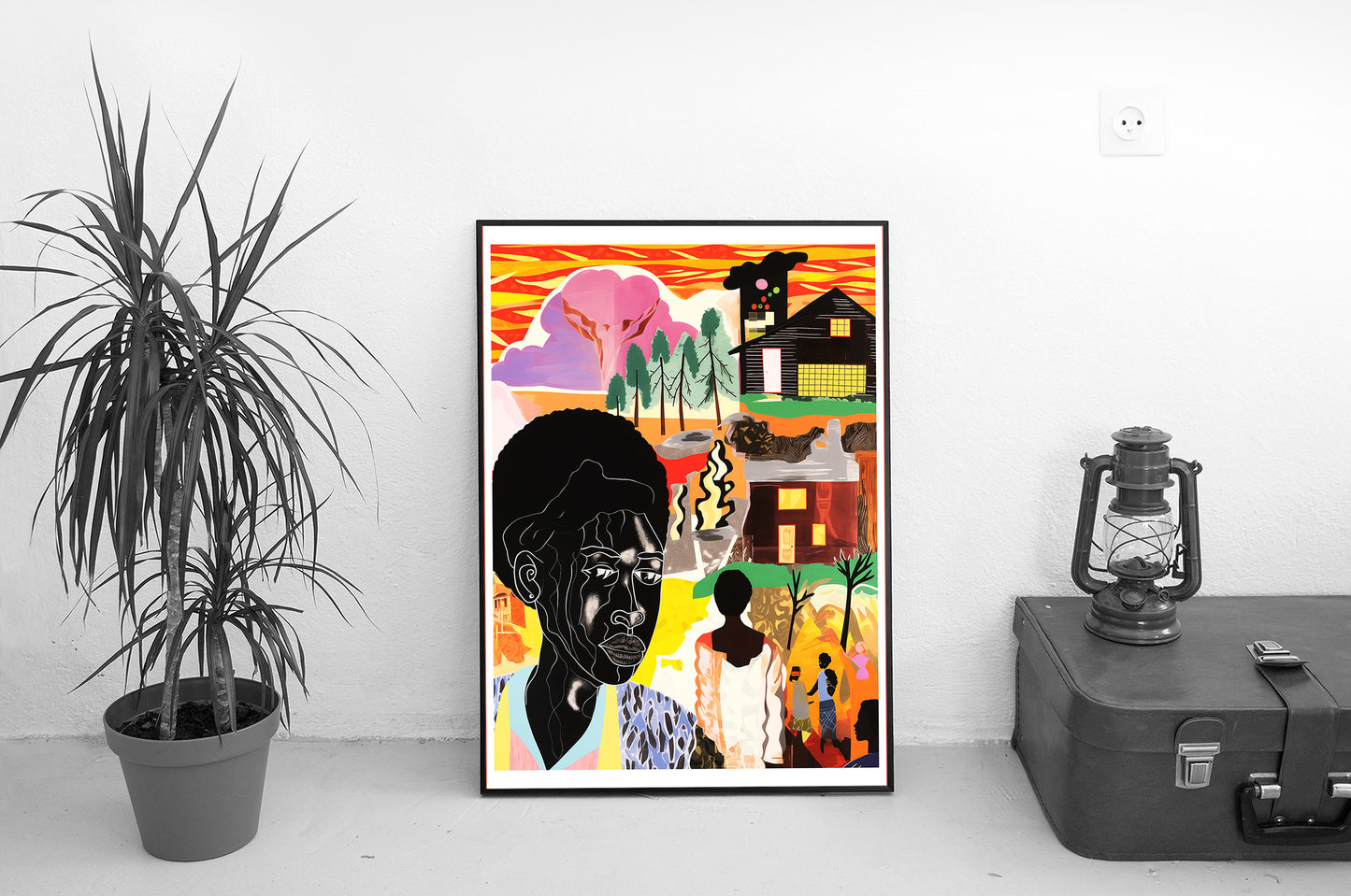 Afrofuturist Storytelling Poster | Bold African American Collage Wall Art