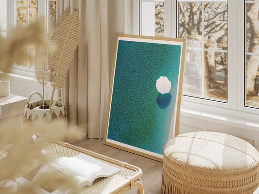 Minimalist Beach Poster | Serene Coastal Wall Art for Relaxing Home Decor