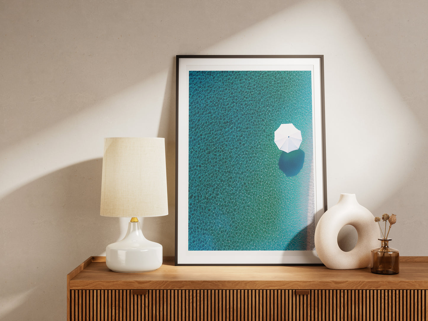 Minimalist Beach Poster | Serene Coastal Wall Art for Relaxing Home Decor
