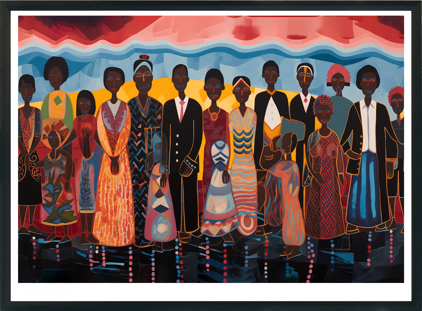 Black Family Unity Poster | African American Cultural Wall Art
