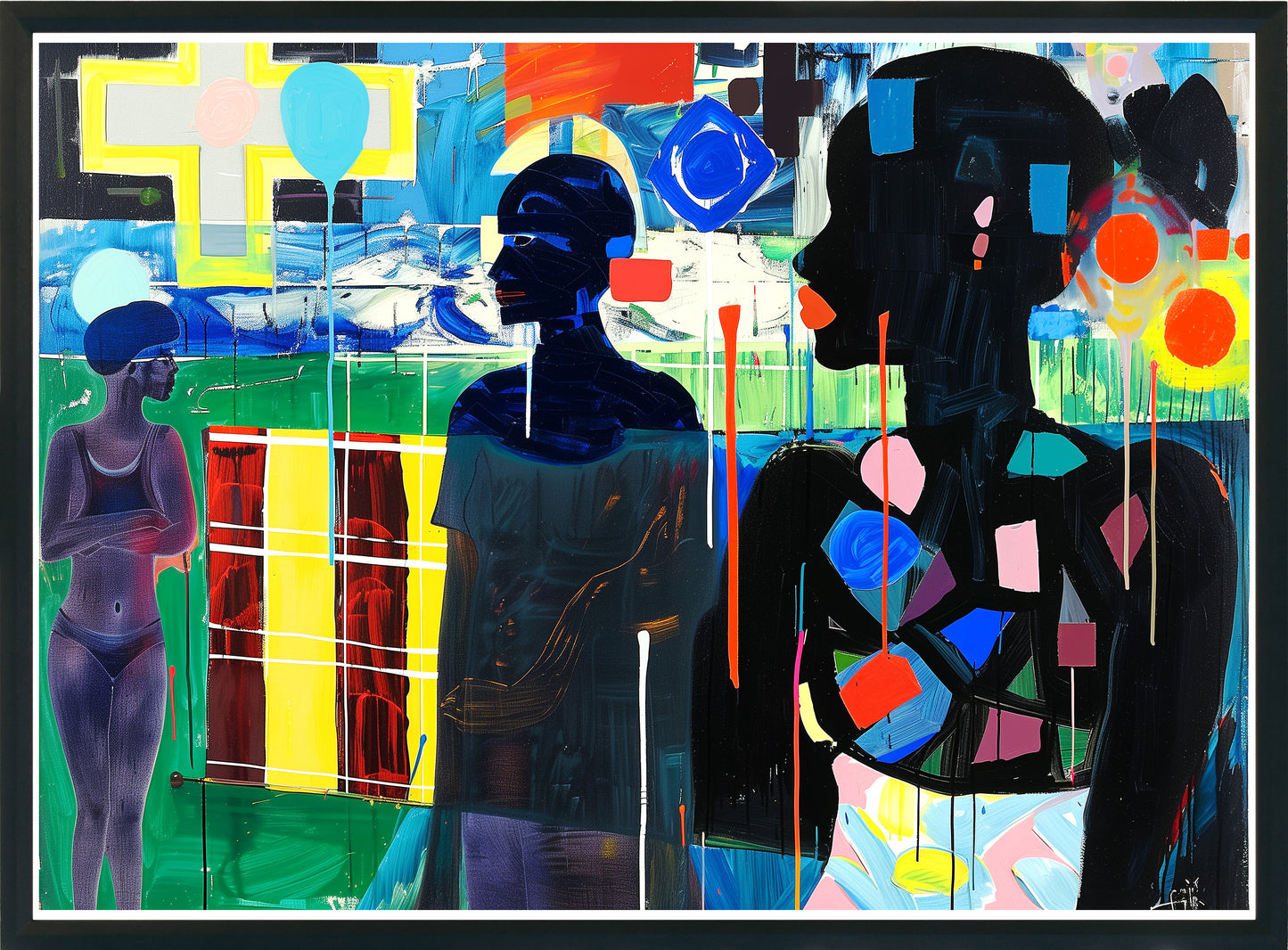 Abstract Afro American Art Poster | Colorful Cultural Expression Print