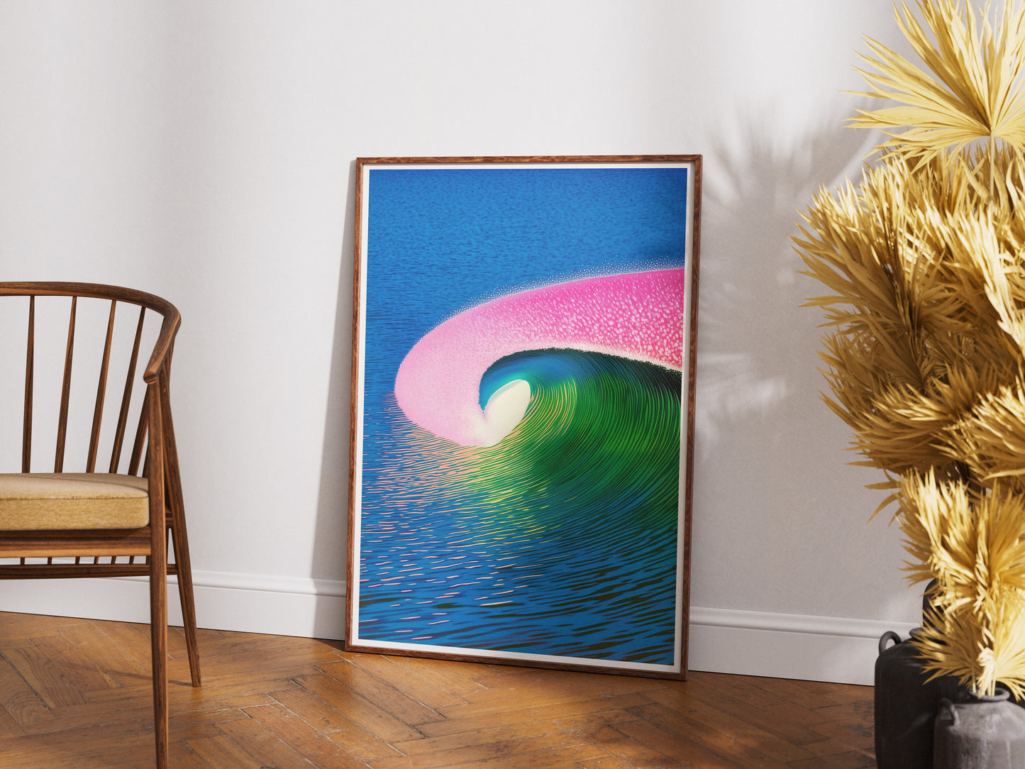 Colorful Surf Wave Poster | Vibrant Ocean Wall Art for Coastal Interiors
