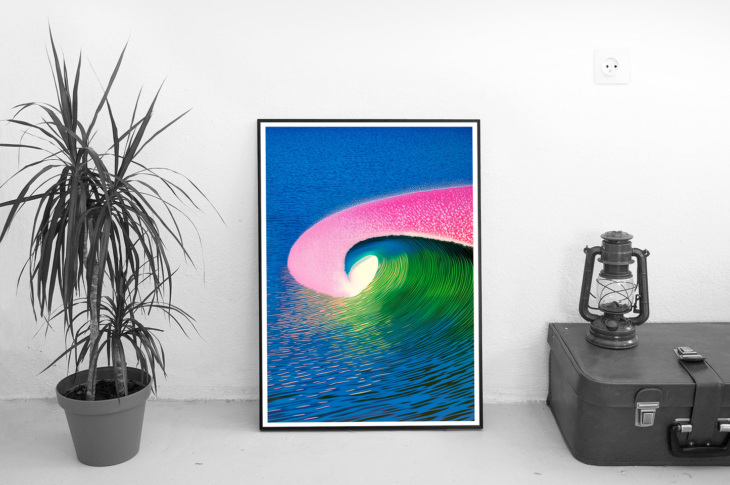 Colorful Surf Wave Poster | Vibrant Ocean Wall Art for Coastal Interiors