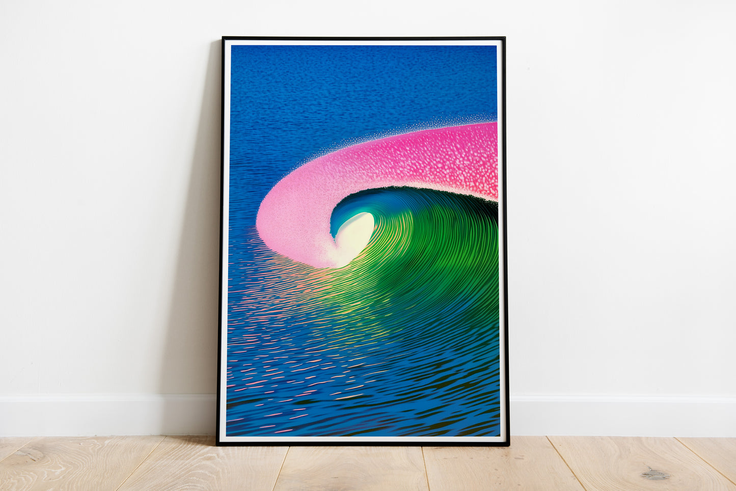 Colorful Surf Wave Poster | Vibrant Ocean Wall Art for Coastal Interiors