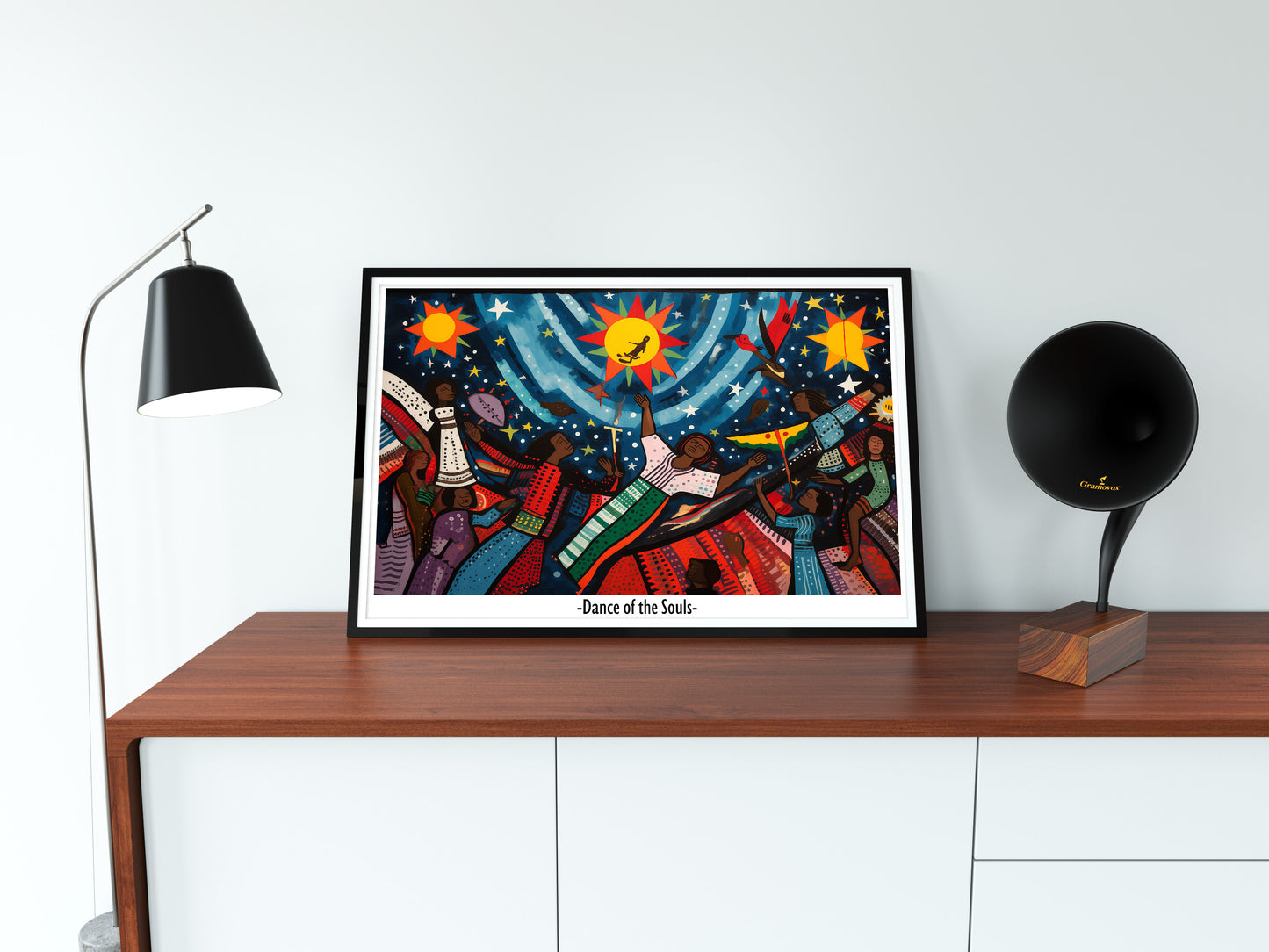 Dance of the Souls Poster | Afrocentric Spiritual Celebration Wall Art