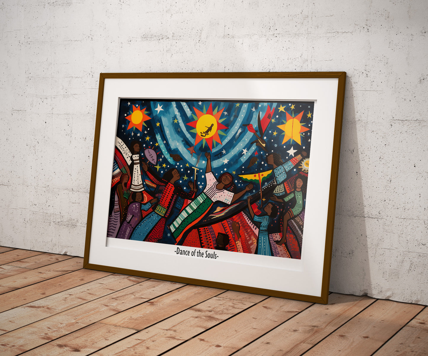 Dance of the Souls Poster | Afrocentric Spiritual Celebration Wall Art