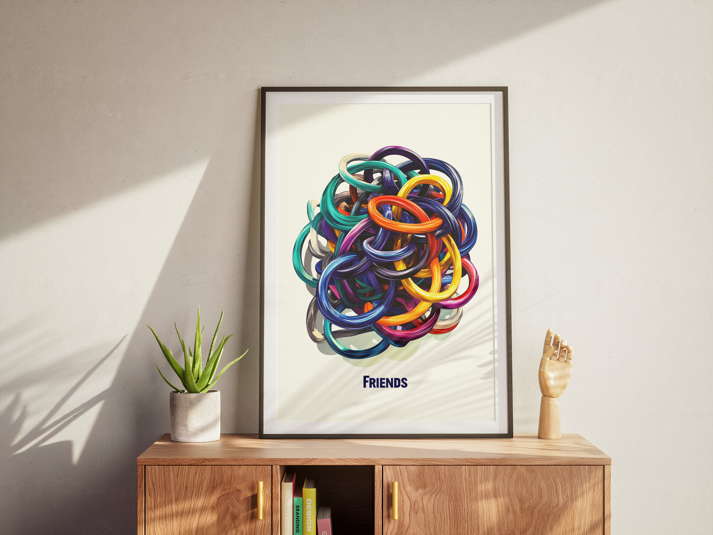 Friends Poster | Colorful Abstract Wall Art for Modern Interiors