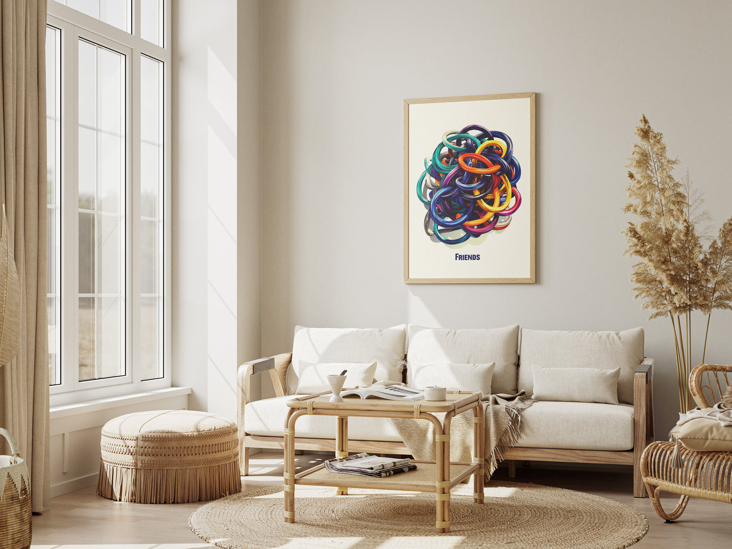 Friends Poster | Colorful Abstract Wall Art for Modern Interiors