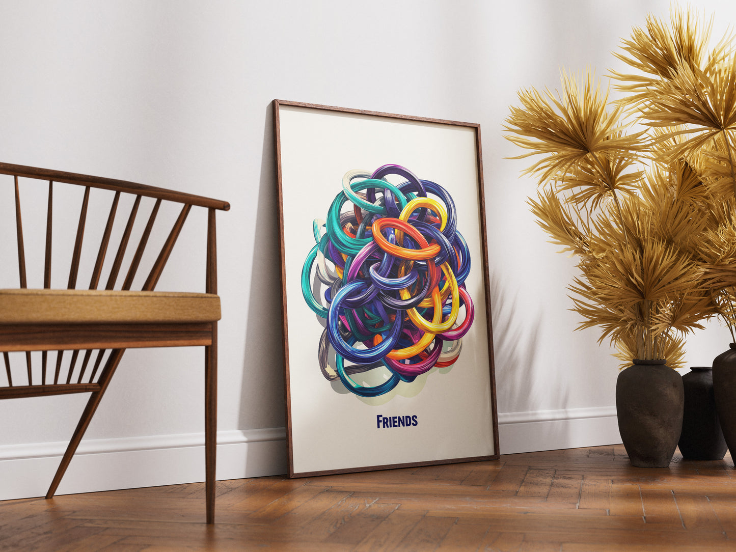 Friends Poster | Colorful Abstract Wall Art for Modern Interiors