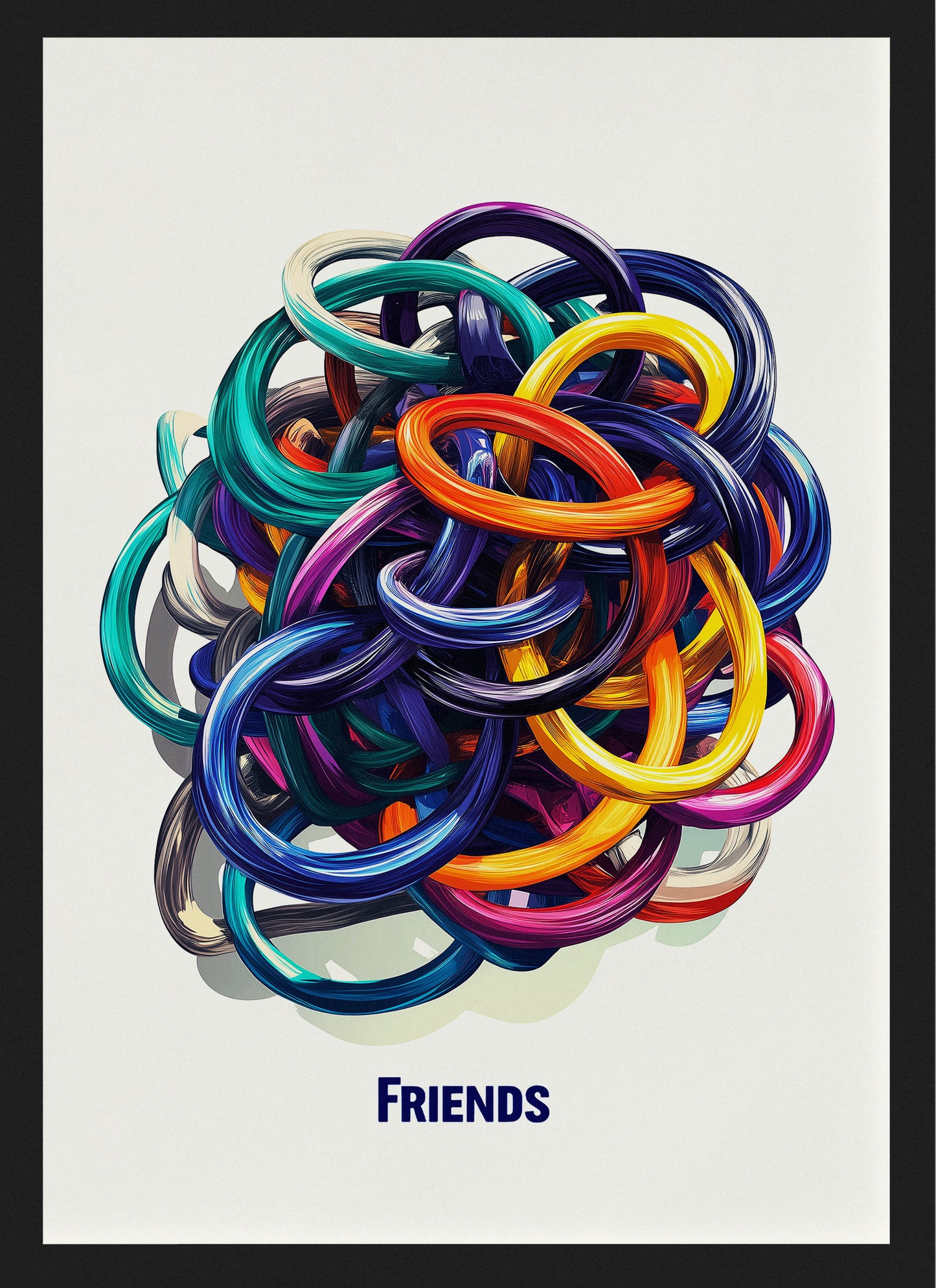 Friends Poster | Colorful Abstract Wall Art for Modern Interiors