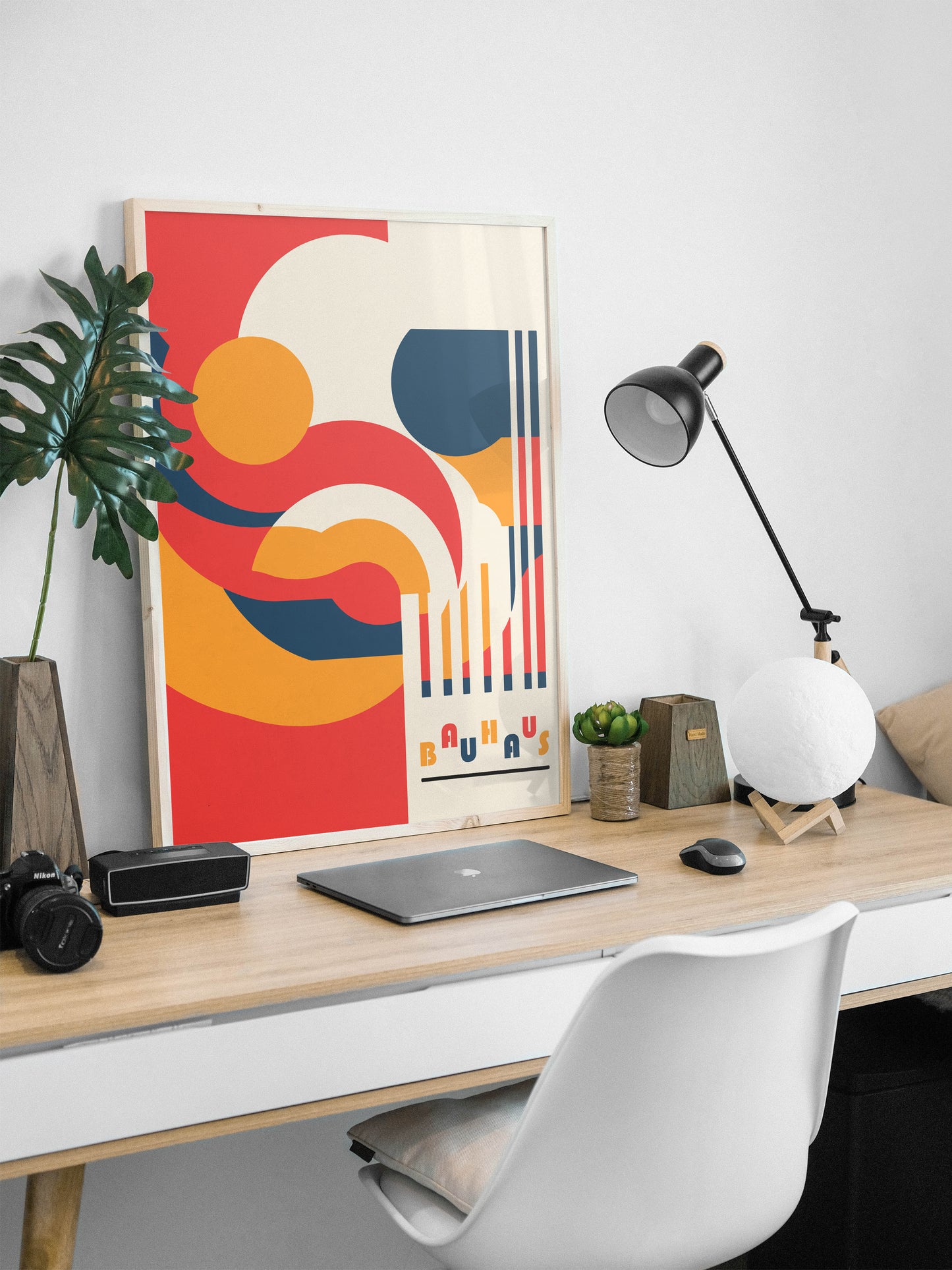 Geometric Bauhaus Style Poster | Contemporary Abstract Wall Art