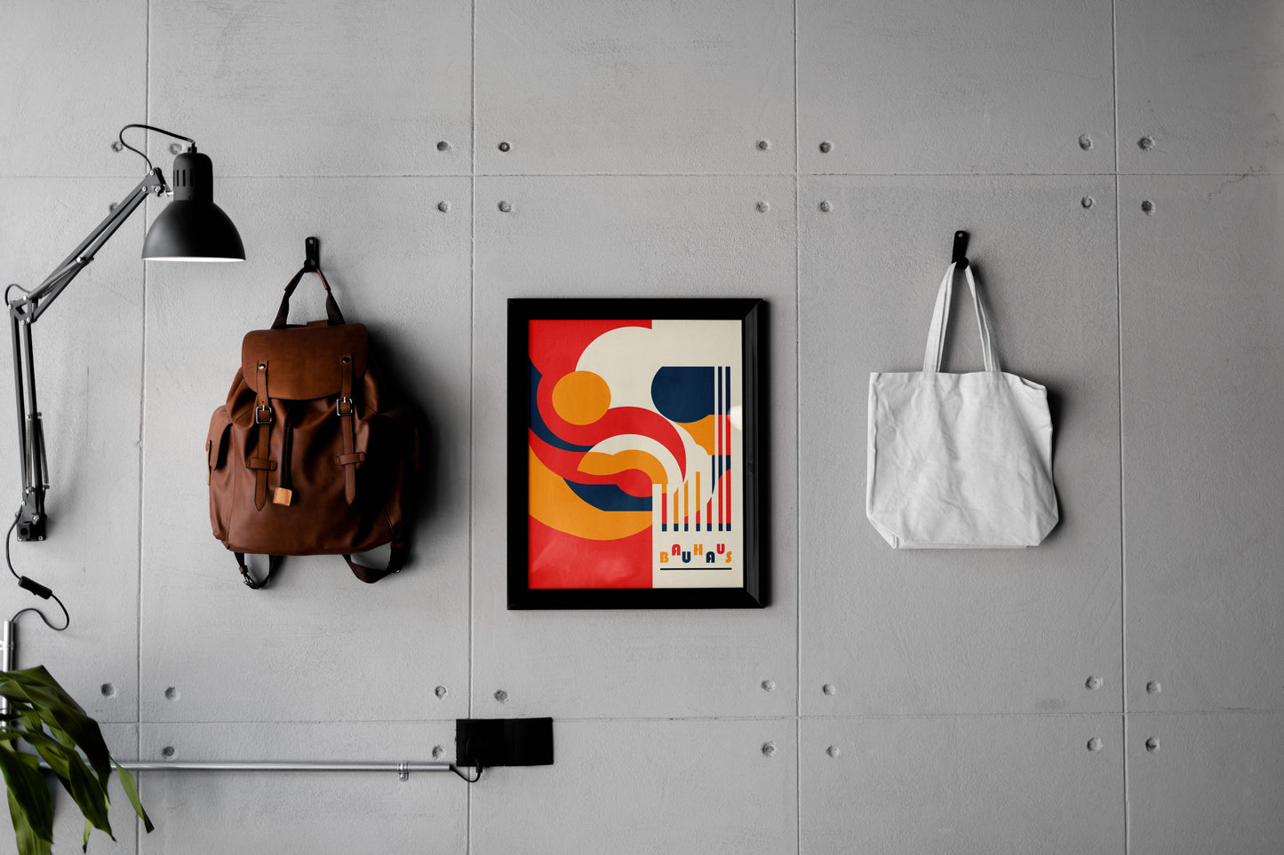 Geometric Bauhaus Style Poster | Contemporary Abstract Wall Art