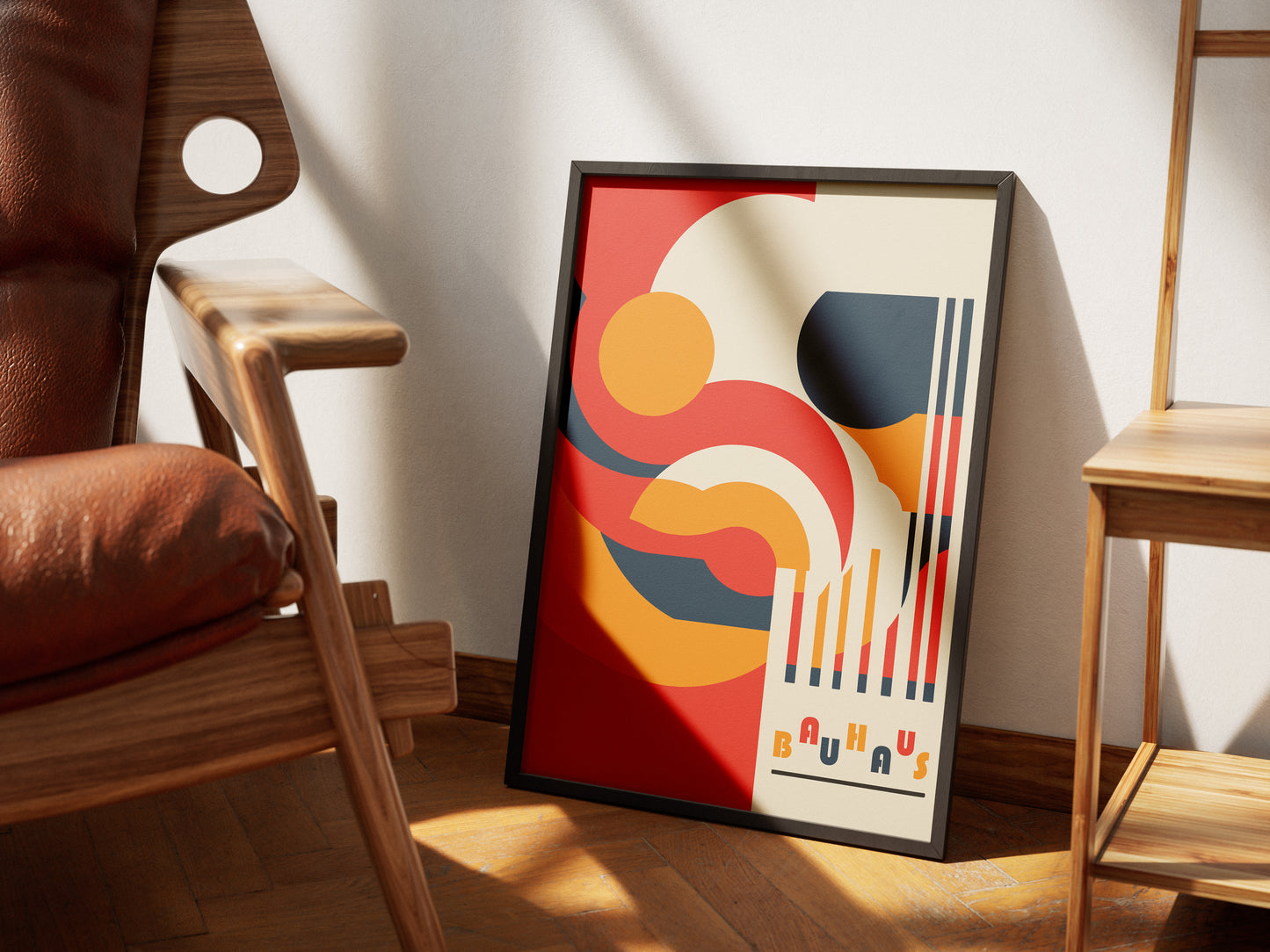 Geometric Bauhaus Style Poster | Contemporary Abstract Wall Art