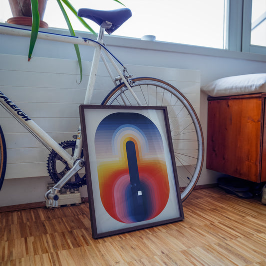 Geometric Gradient Poster | Modern Rainbow Abstract Print