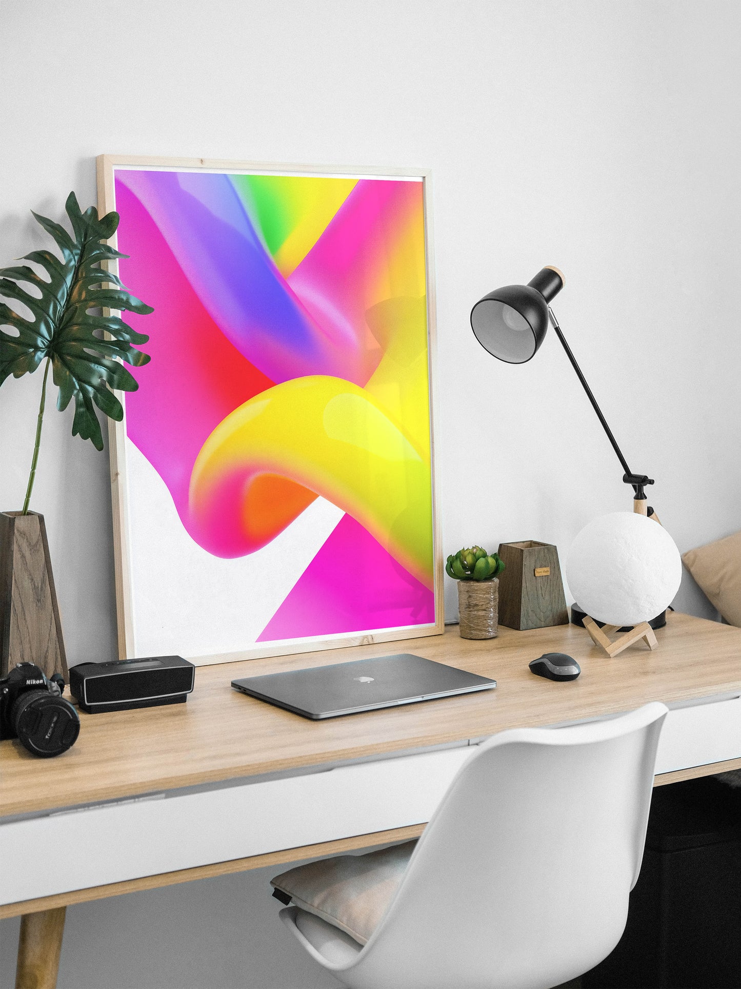 Grainy Gradient Abstract Poster | Vibrant Y2K Aura Print for Modern Interiors