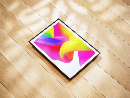 Grainy Gradient Abstract Poster | Vibrant Y2K Aura Print for Modern Interiors