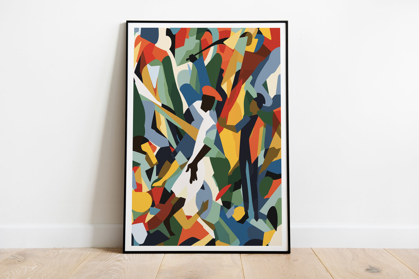 Vibrant African American Abstract Poster | Social Realism Inspired Wall Art