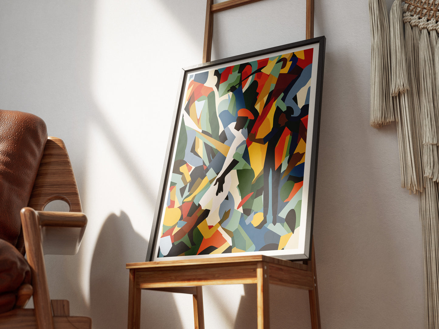 Vibrant African American Abstract Poster | Social Realism Inspired Wall Art